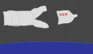 the SPECTRE capsule is swallowing a Soviet capsule